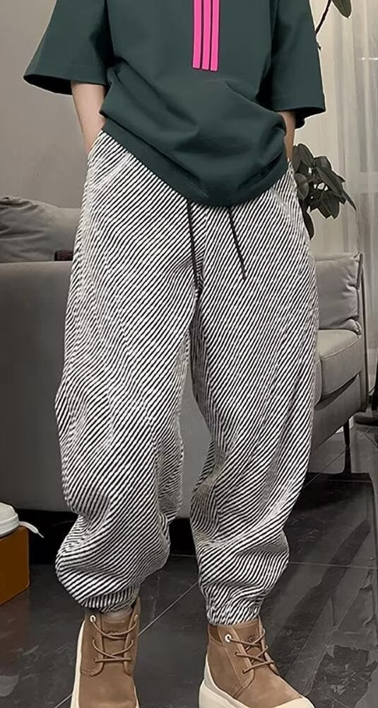 Casual Elastic Waist Loose Sports Harem Pants