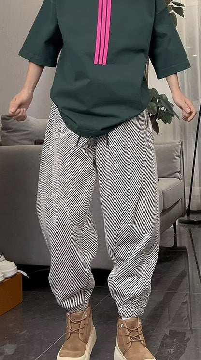 Casual Elastic Waist Loose Sports Harem Pants