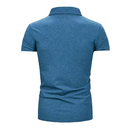 European And American Style Men's Clothing Plaid Short-sleeved Top